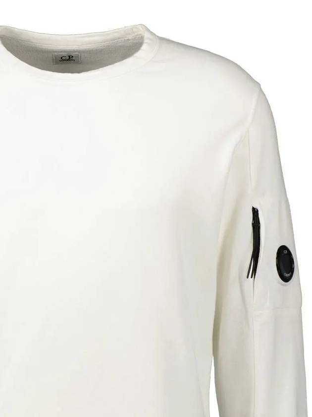 Lens Wappen Light Fleece Sweatshirt White - CP COMPANY - BALAAN.