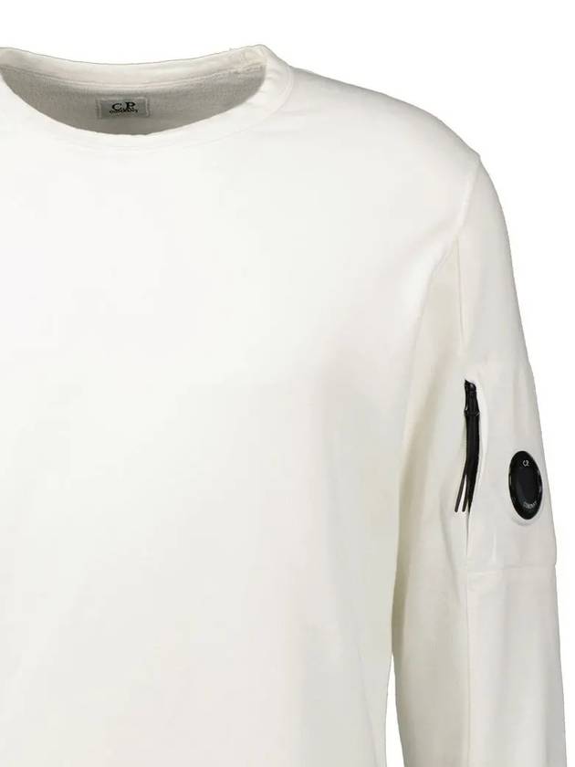 Lens Wappen Light Fleece Sweatshirt White - CP COMPANY - BALAAN 5