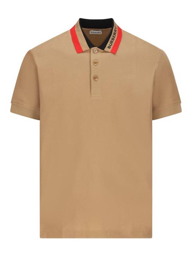 Logo Stripe Short Sleeve Polo Shirt Brown - BURBERRY - BALAAN 2