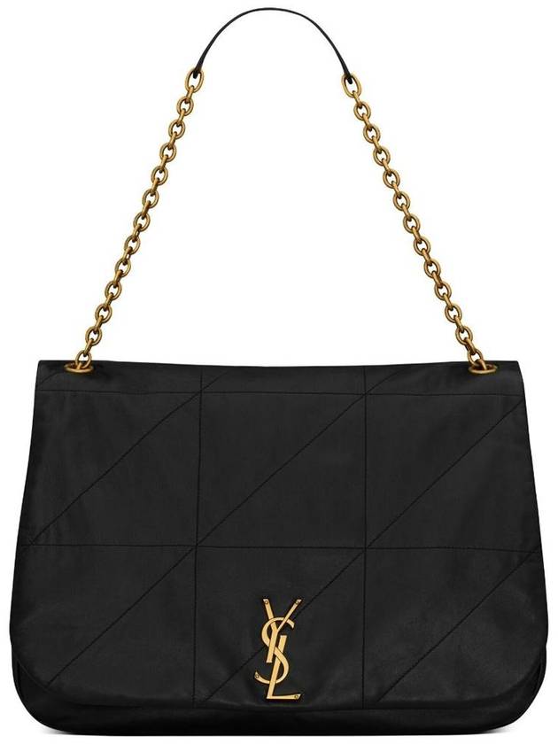 Jamie Logo Plaque Leather Shoulder Bag Black - SAINT LAURENT - BALAAN 2