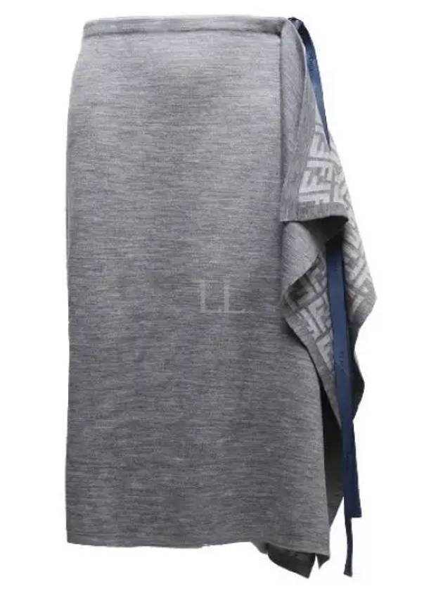 Skirt Grey Wool Skirt - FENDI - BALAAN 2