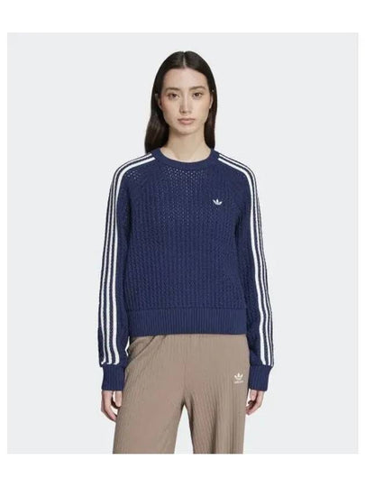 Adicolor Crew Knit Top Navy - ADIDAS - BALAAN 2