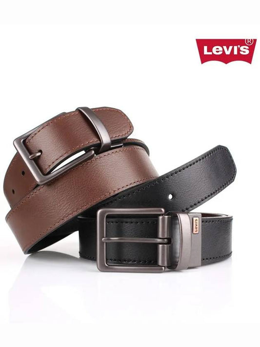 Reversible Leather Belt Black Brown - LEVI'S - BALAAN 2