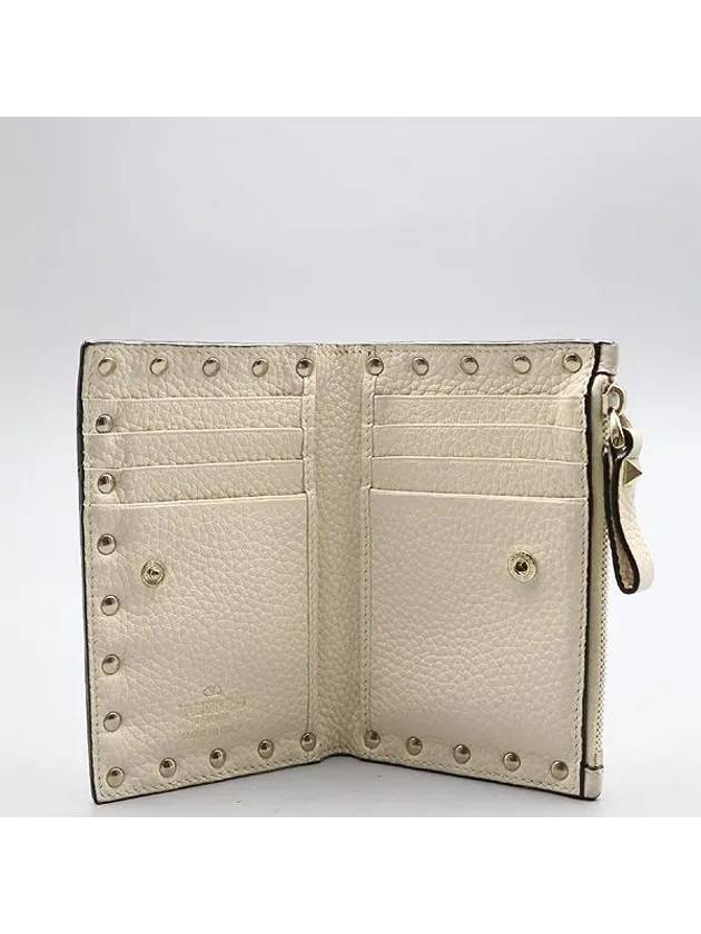 Ivory leather medium wallet - VALENTINO - BALAAN 6