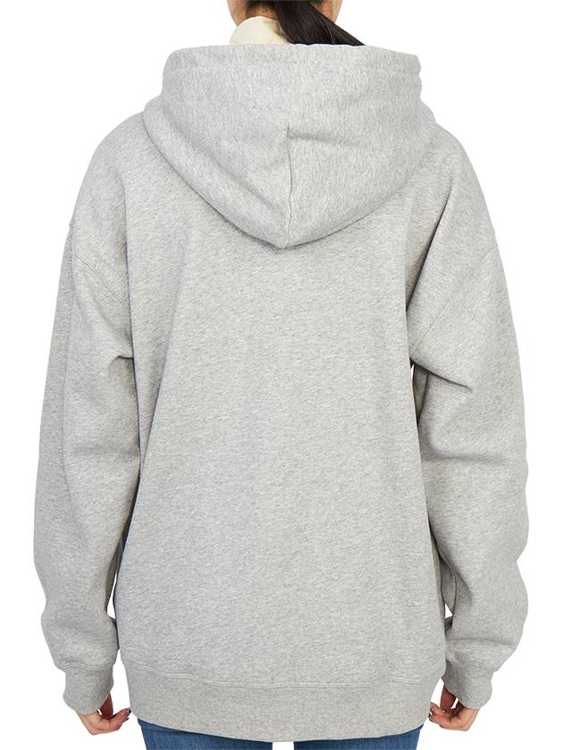 Logo Zip-Up Hoodie Grey - GANNI - BALAAN 6