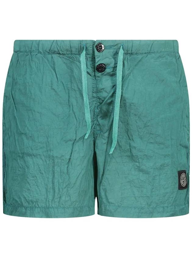 Wappen Patch Nylon Metal Swim Shorts Aqua Blue - STONE ISLAND - BALAAN 2