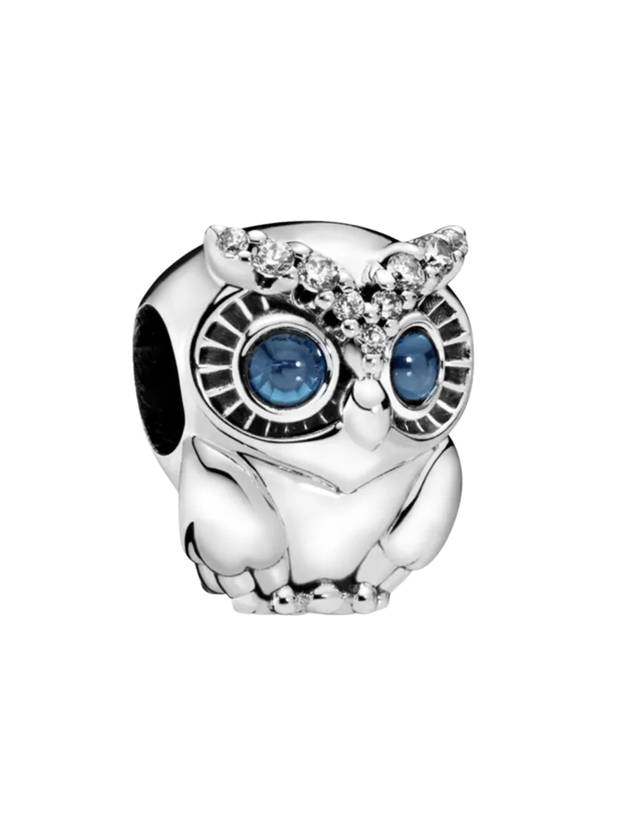 Sparkling Owl Bracelet Charm Silver - PANDORA - BALAAN 1