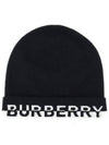 cashmere logo beanie black - BURBERRY - BALAAN 2