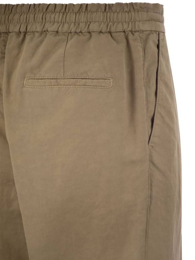 Drawstring Pleated Tapered Straight Pants Beige - BRUNELLO CUCINELLI - BALAAN 5