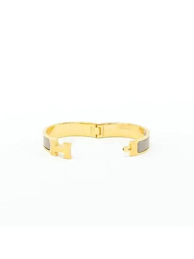 Clic H Bracelet Gold Marron Glace - HERMES - BALAAN 6