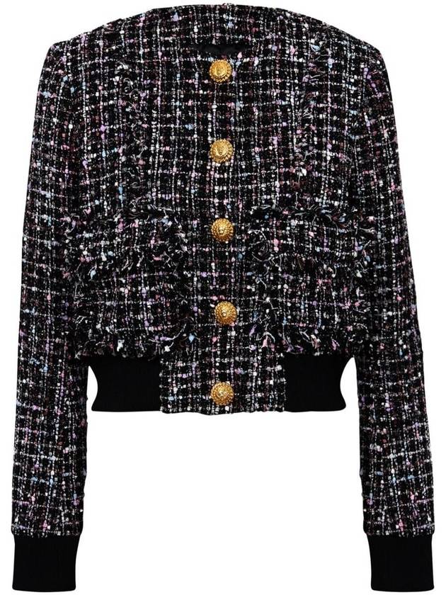 Balmain Buttoned Tweed Blouson Clothing - BALMAIN - BALAAN 1