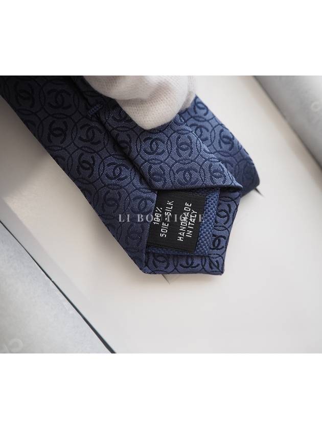 CC round logo tie blue AA9629 - CHANEL - BALAAN 7