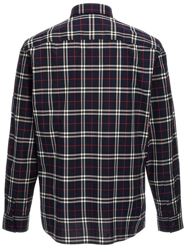 Check Pattern Long Sleeve Shirt Red Navy - BURBERRY - BALAAN 3