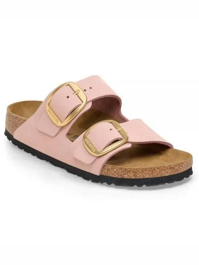 Arizona Big Buckle Nubuck Leather Slippers Pink - BIRKENSTOCK - BALAAN 2