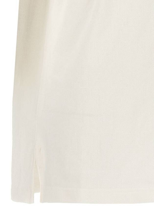 FF Pique Polo Shirt White - FENDI - BALAAN 5