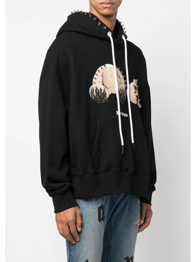 graphic print drawstring hoodie - PALM ANGELS - BALAAN 5