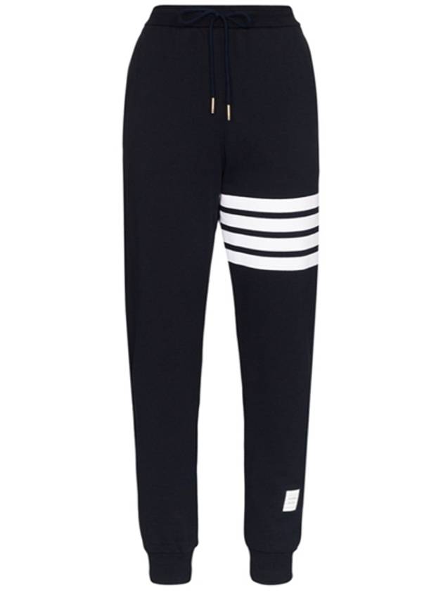 Women's Engineer 4 Bar Cotton Loopback Knit Track Pants Navy - THOM BROWNE - BALAAN 2