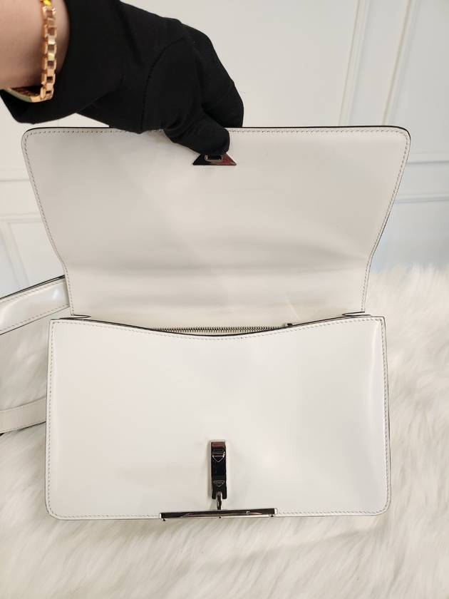 Women s Brushed Leather Shoulder Bag White 1BD321 Condition - PRADA - BALAAN 8