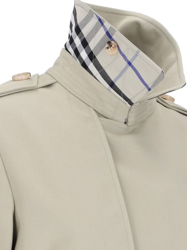 Cotton Blend Trench Coat Ivory - BURBERRY - BALAAN 5