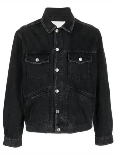 Jango Embroidered Logo Denim Jacket Black - ISABEL MARANT - BALAAN 2