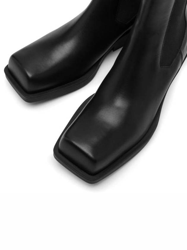 Square Toe Leather Chelsea Boots Black - MARNI - BALAAN 4