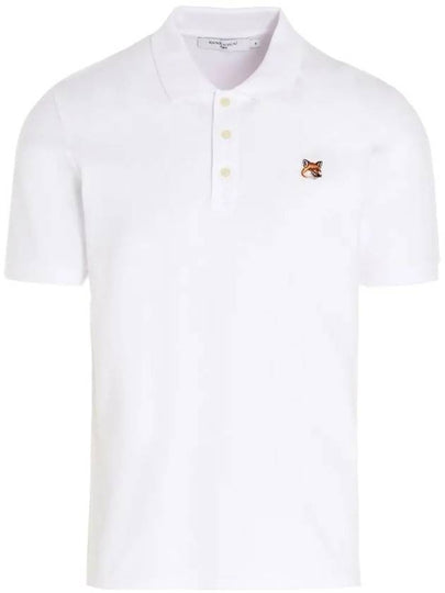 Fox Head Patch Classic Polo Shirt White - MAISON KITSUNE - BALAAN 2