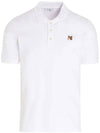 Fox Head Patch Classic Polo Shirt White - MAISON KITSUNE - BALAAN 2