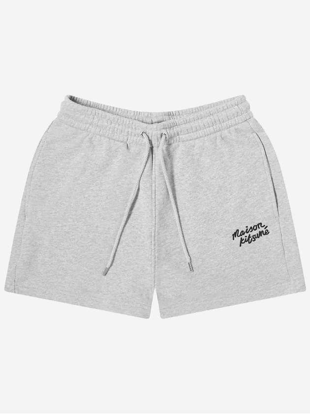 Handwriting Regular Jogger Shorts Grey - MAISON KITSUNE - BALAAN 2