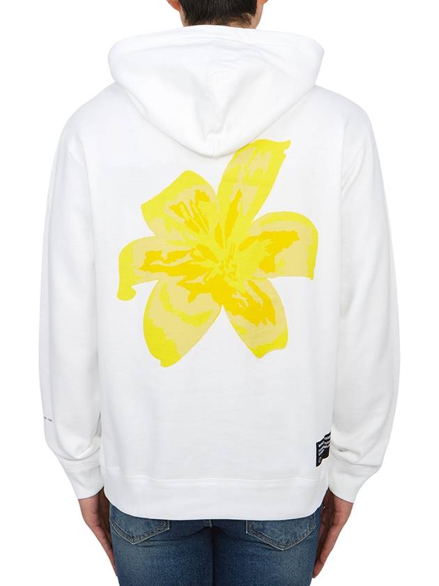 floral motif Hoodie top white - MONCLER - BALAAN 5