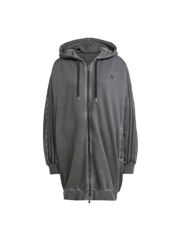 Adelenium 2 Washed Oversized Zip Up Hoodie Charcoal - ADIDAS - BALAAN 1