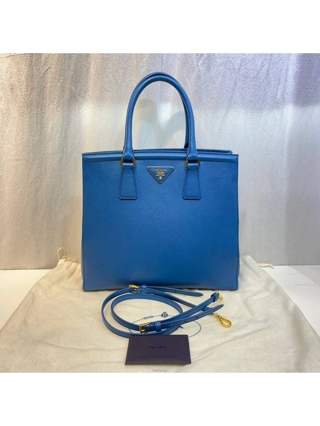 New level B2411M Saffiano Lux Papaya Tote and Shoulder Bag - PRADA - BALAAN 1