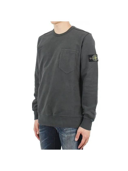 Wappen Patch Pocket Sweatshirt Grey - STONE ISLAND - BALAAN 2