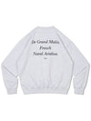 V Heavy Sweat Slogan Sweatshirt 1% Melange - DE GRAND MATIN - BALAAN 4