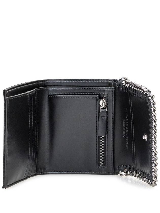 Silver Falabella Small Flap Ring Wallet Black - STELLA MCCARTNEY - BALAAN 5