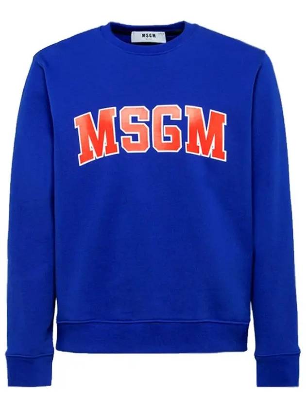 Arch logo brushed sweatshirt BLUE 2740MM178 195799 - MSGM - BALAAN 1