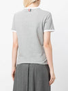 Asymmetric Hem Short Sleeve T-Shirt Grey - THOM BROWNE - BALAAN 4