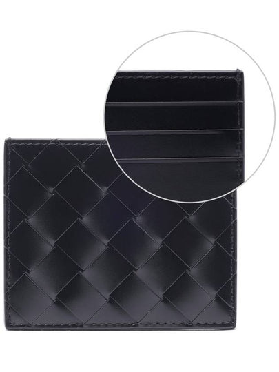 Intrecciato Spazzolato Card Holder Black - BOTTEGA VENETA - BALAAN 2