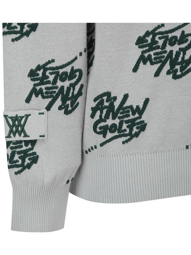 Official M LOGO PATTERN JACQUARD PULLOVER GR - ANEWGOLF - BALAAN 6