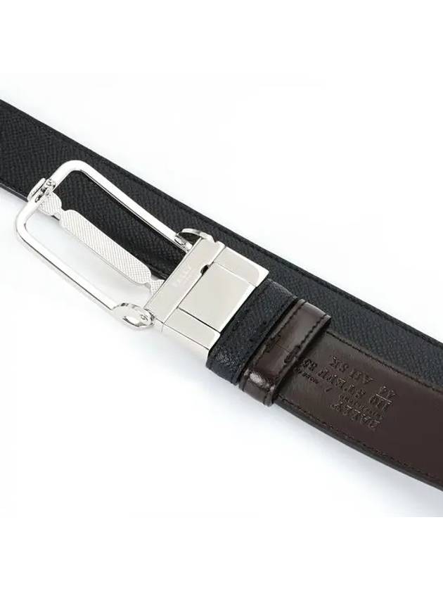 Men s Stiff 35mm Leather Belt Black Brown - BALLY - BALAAN 6