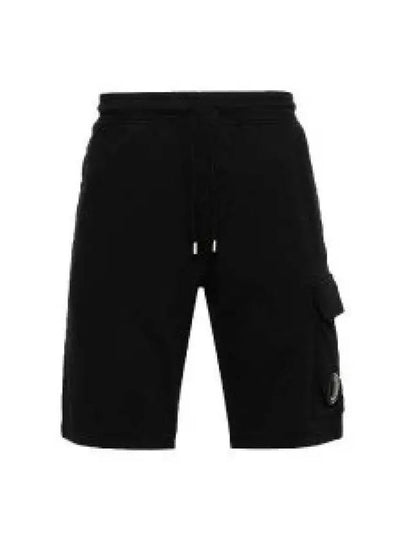 Light Fleece Utility Shorts Black - CP COMPANY - BALAAN 2