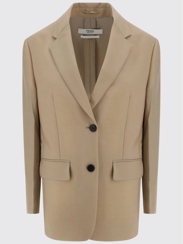 single breasted jacket beige - PRADA - BALAAN 2