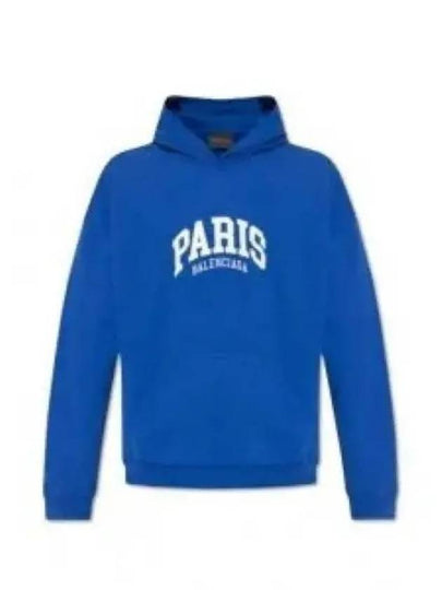 Cities Paris Oversized Hoodie Blue - BALENCIAGA - BALAAN 2