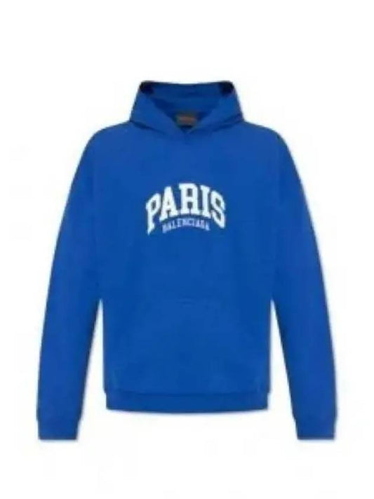 Cities Paris Oversized Hoodie Blue - BALENCIAGA - BALAAN 2