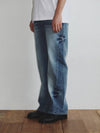 Wave Cutting Denim Pants_Midnight Blue - KINETO - BALAAN 1