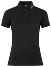 Women's Tour Tech Golf Polo Black - J.LINDEBERG - BALAAN 2