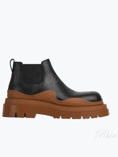 Tire Ankle Chelsea Boots Black Cognac - BOTTEGA VENETA - BALAAN 2