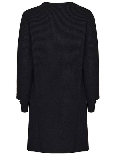 Black Short Dress With Cut-Out Details In Cashmere Blend Woman - PINKO - BALAAN 2