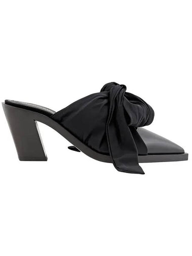 Synthetic Tillington Ankle Wrap Mule Heel Black - BURBERRY - BALAAN 1