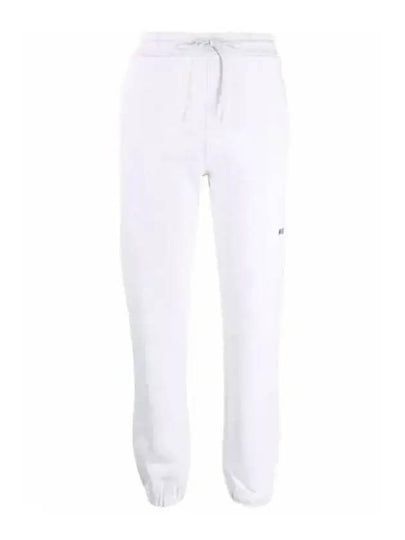 Logo Banding Cotton Track Pants White - MSGM - BALAAN 2