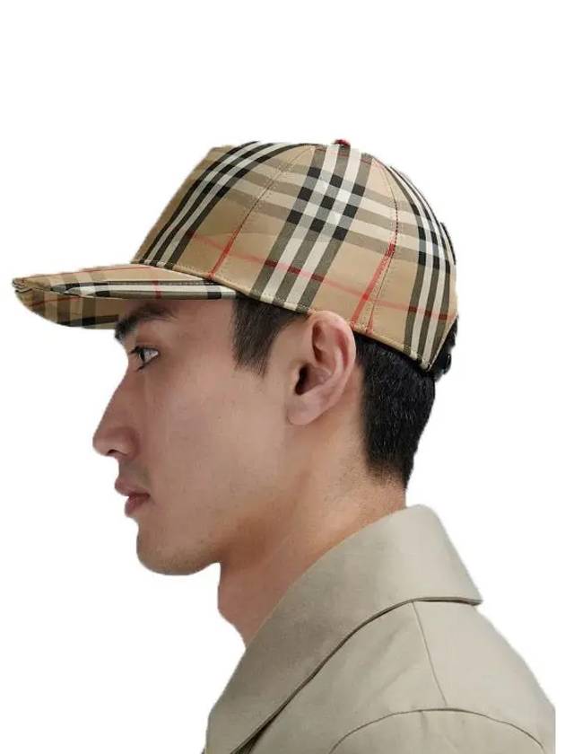 Back Logo Patch Vintage Check Ball Cap Beige - BURBERRY - BALAAN 9